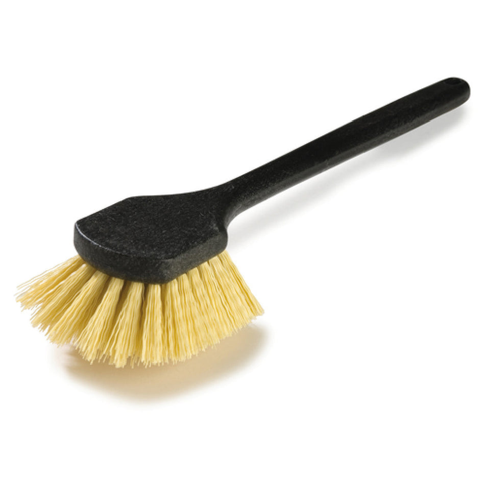 Carlisle 36505L00 20 Inch Scrub Brush Plastic Block with Comfort Grip Handle