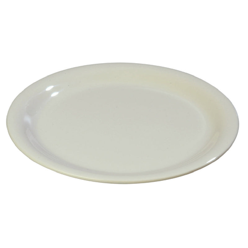Carlisle 3300842 6-1/2 Inch Diameter Narrow Rim Pie Plate Melamine Bone BPA Free