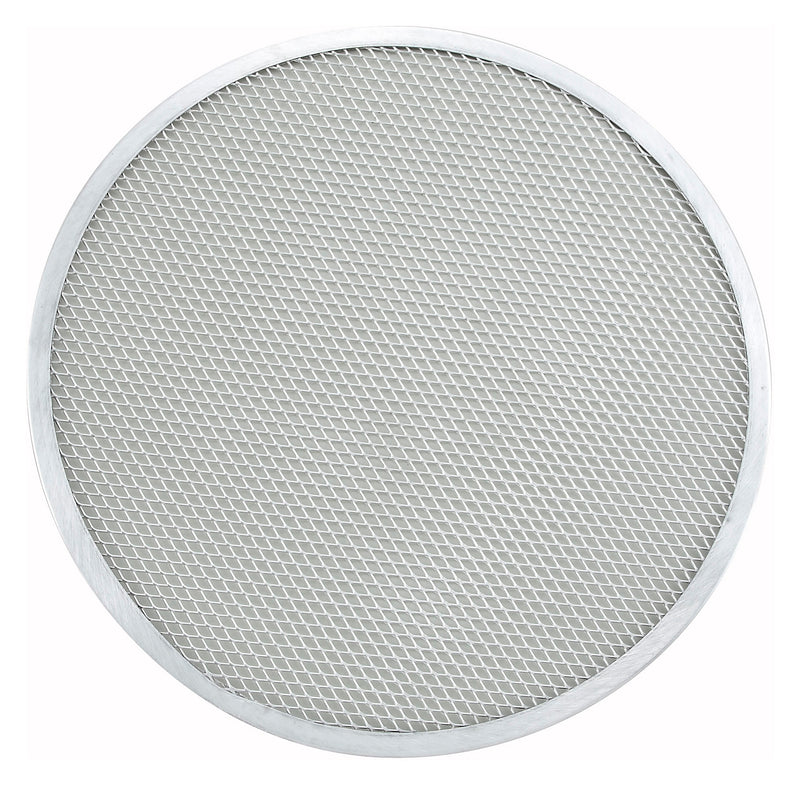 Winco APZS-14 14 Inch Diameter Round Pizza Screen Seamless Aluminum with Descriptors