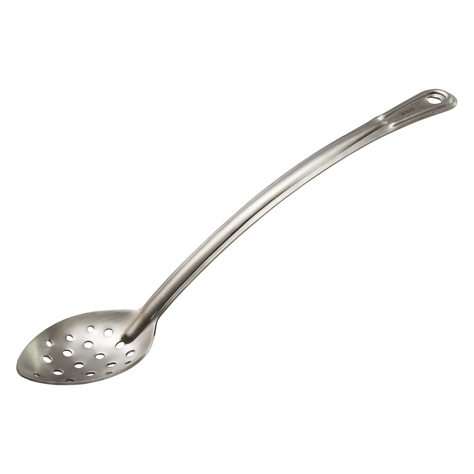 Winco SSCH-15P 15 Inch Perforated Basting Spoon Curved Handle Heavy Duty Stainless Steel