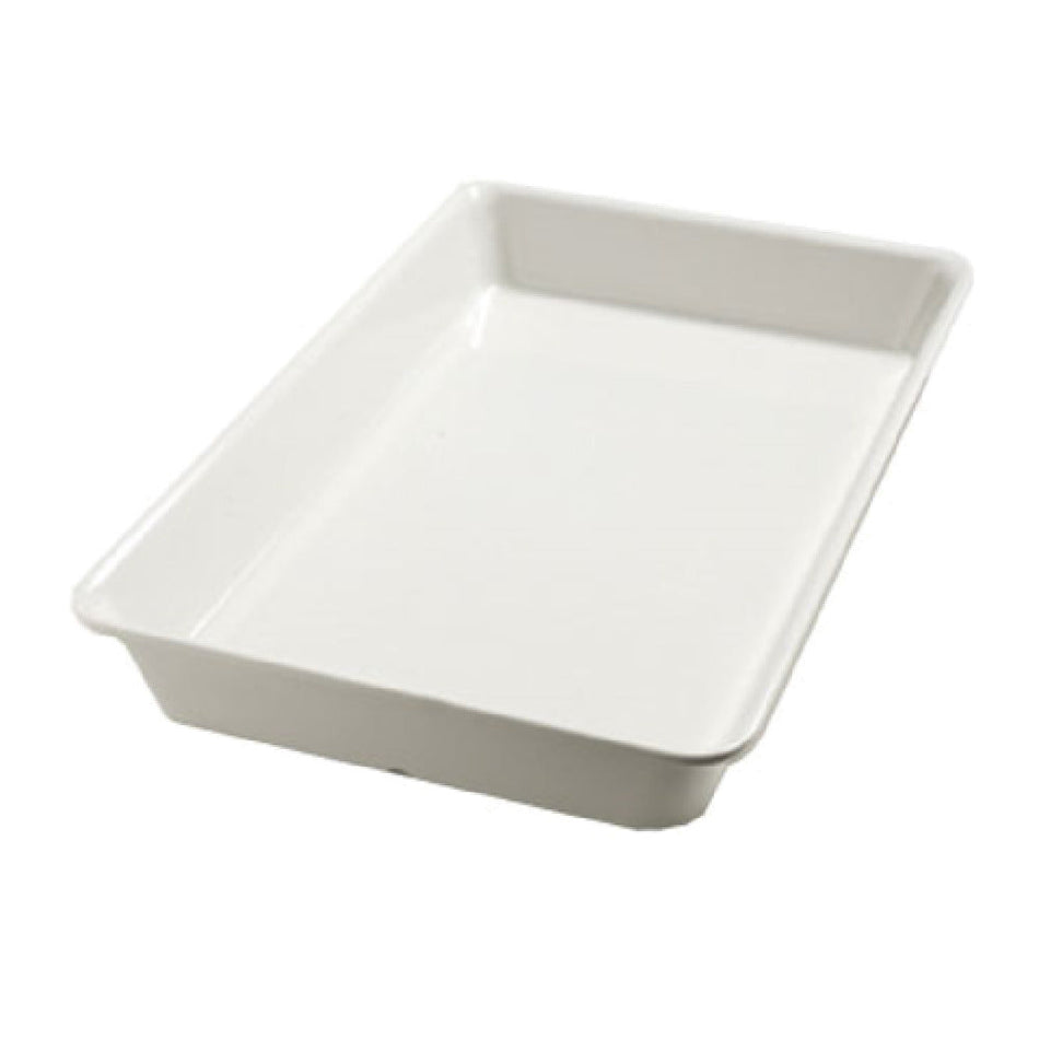 Carlisle 5552237 20 Inch Balsam Displayware Pan Melamine White with Stain Scratch Break Resistance
