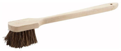 Winco BRP-20 20 Inch Pot Brush Wood Handle Coir Bristles Cleaning Tool