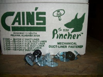 Cain Duct Liner Fastener 1" 9 GA Steel LF CMF 100