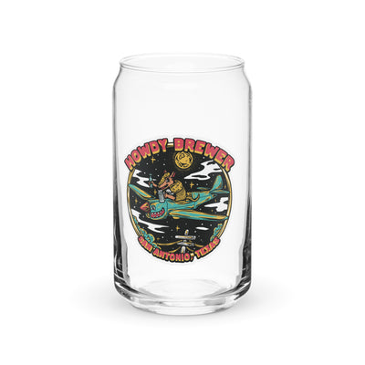 Can Shaped 16oz Pint Glass w/ Armadillo Military City Logo