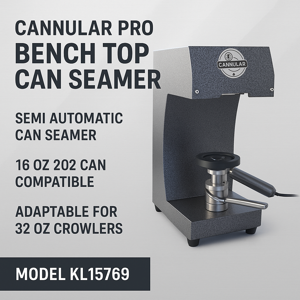 Cannular Pro Bench Top Can Seamer Banner with Product Image
