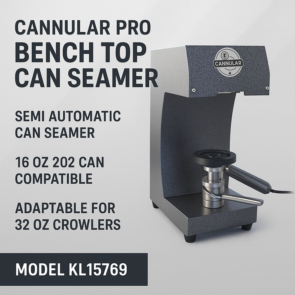 Cannular Pro Bench Top Can Seamer Banner with Product Image