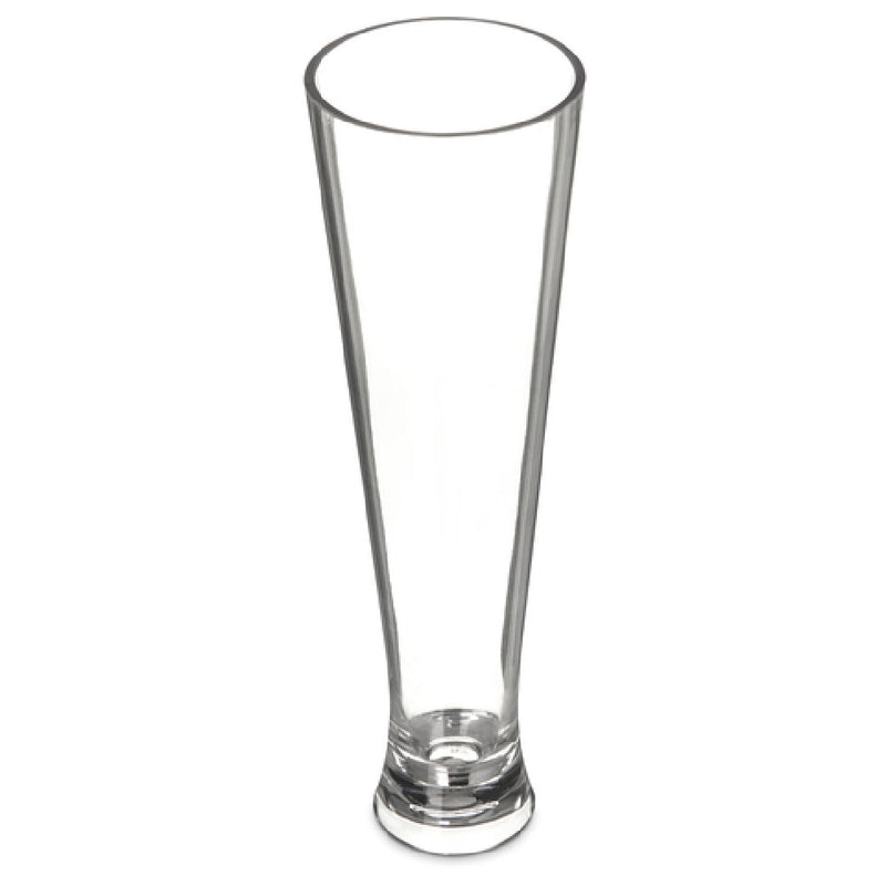 Carlisle 564907 15 Oz Dishwasher Safe Pilsner Glass Clear Shatterproof Polycarbonate