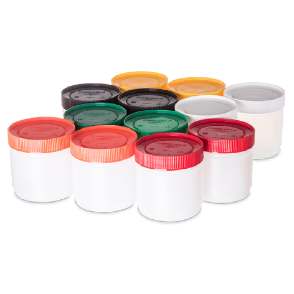 Carlisle PS502N00 16 Oz Container with Cap Break Resistant Dishwasher Safe Polyethylene Assorted Colors