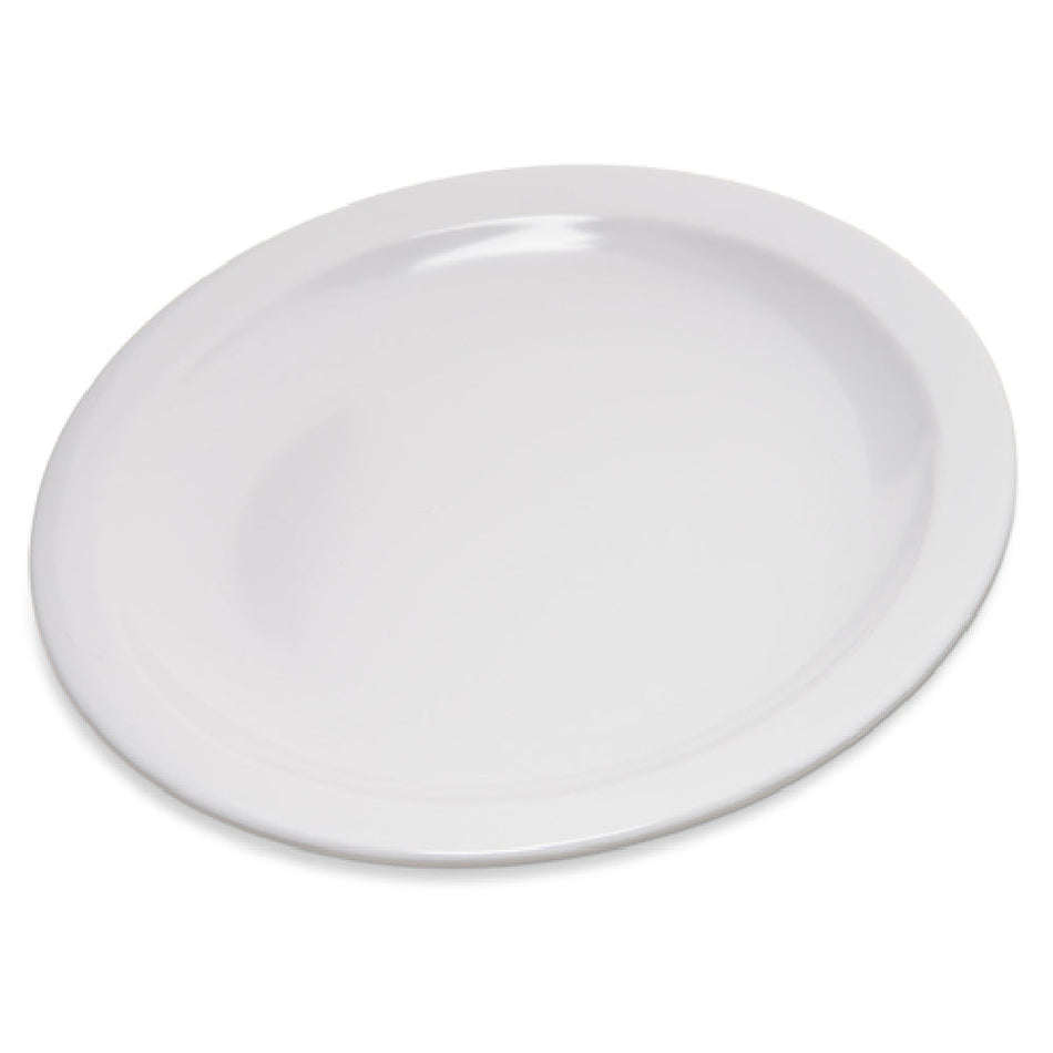 Carlisle 4350402 6-1/2 Inch Diameter Pie Plate Melamine White Dishwasher Safe with Reinforced Rim