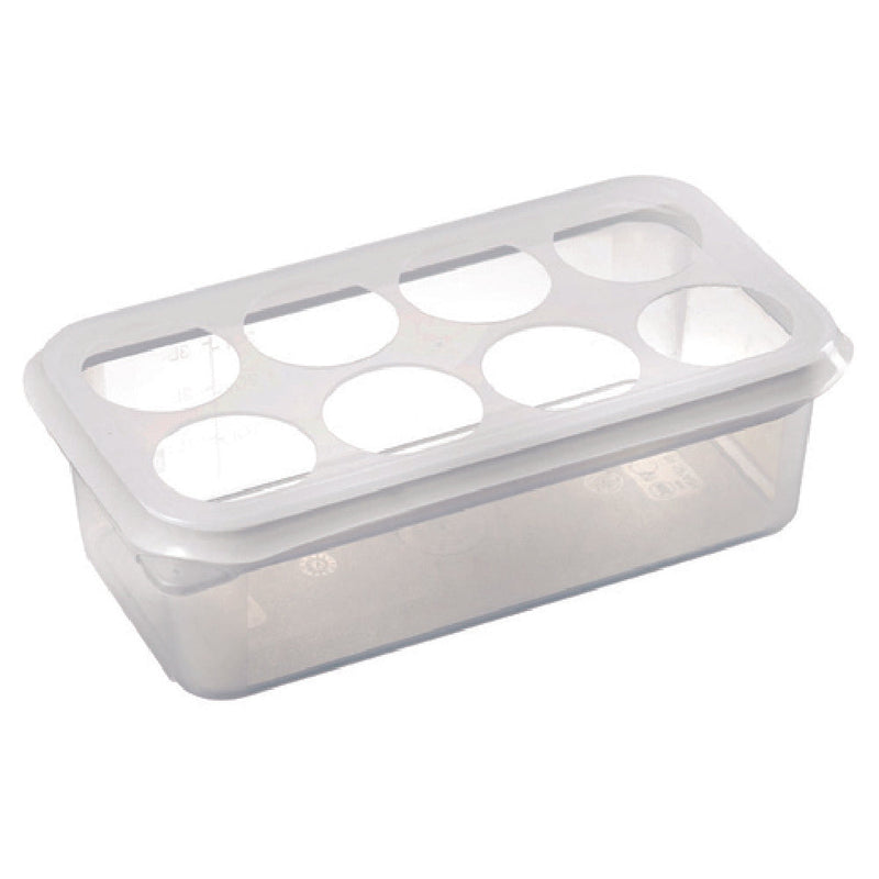 Carlisle 01473 12-3/4 Inch Squeeze Dispenser Organizer Plastic 8 Compartment with White Cap