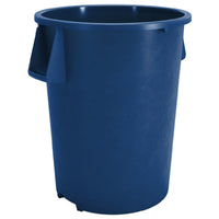 Carlisle 84102014 19-9/20 Inch Diameter Round Blue Trash Container with Ergonomic Handles