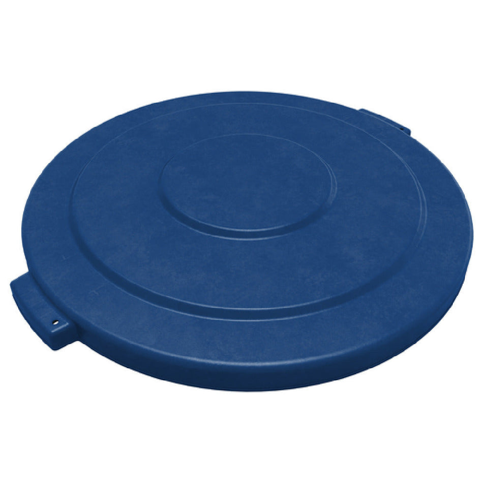 Carlisle 84104514 24-16/25 Inch Diameter Snap Down Trash Container Lid Blue Polyethylene