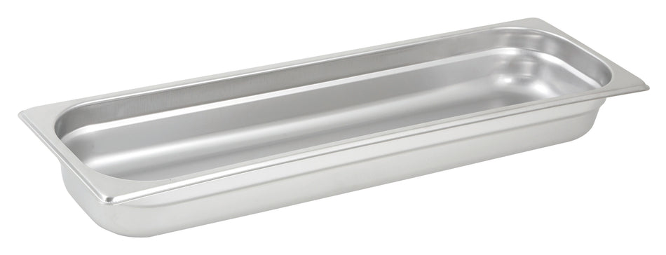 Winco SPJL-2HL 1/2 Size Long Steam Table Pan 25 Gauge Stainless Steel with Anti-jamming