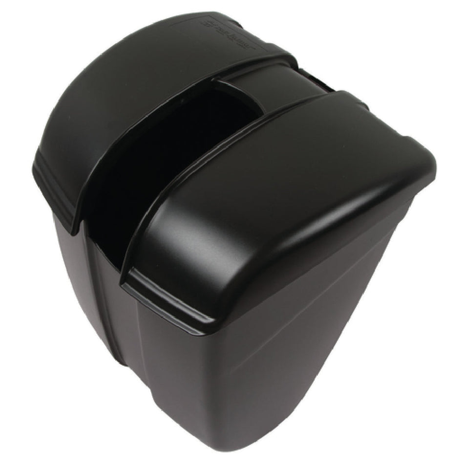Carlisle SI2000BK 9-1/8 Inch Scoop Holder with Self-Closing Lid Black Plastic