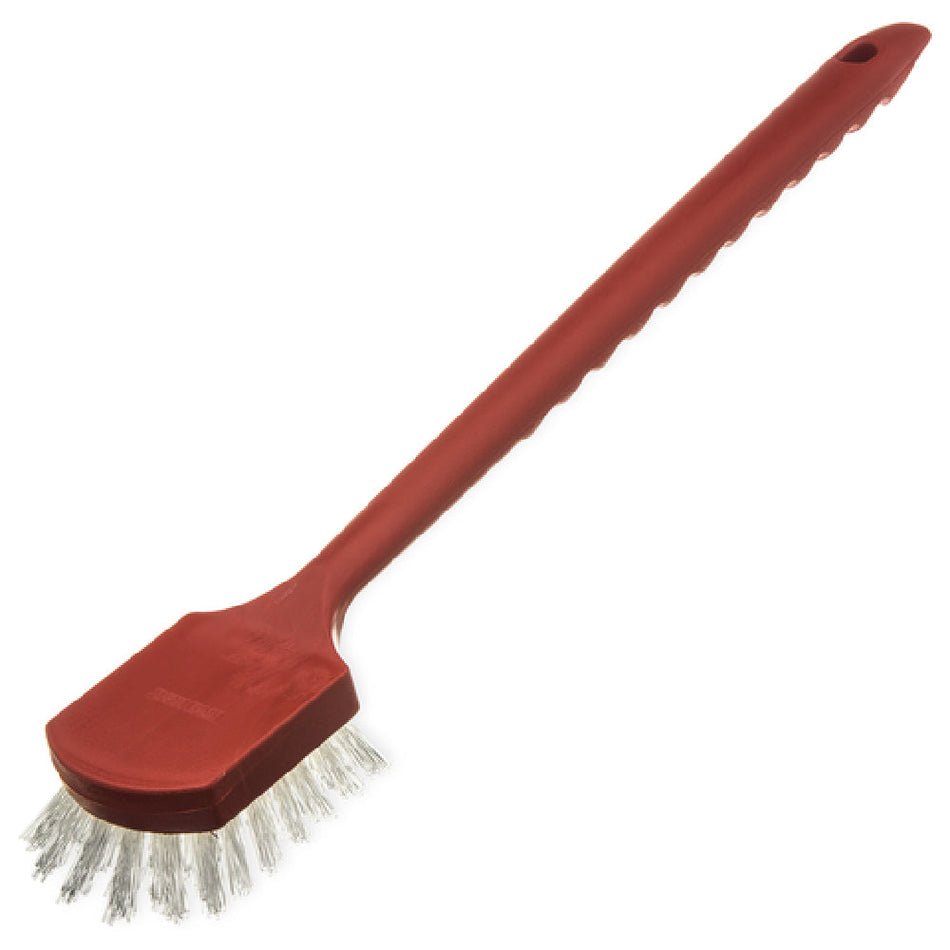 Carlisle 4011305 20 Inch Utility Brush with Stiff Teflon Bristles Red Handle