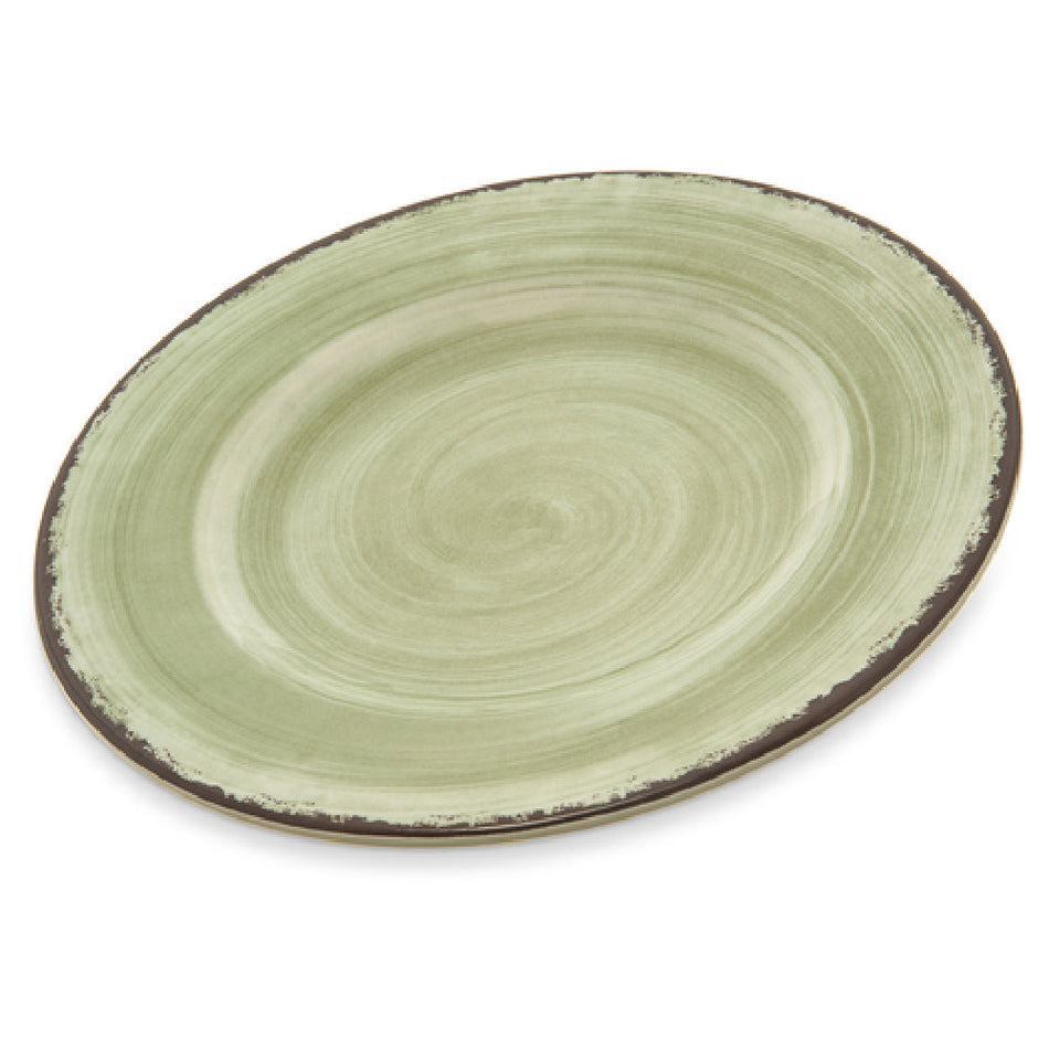 Carlisle 5400246 9 Inch Salad Plate Jade Melamine Stain and Chip Resistant
