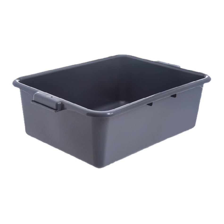 Carlisle N4401123 20 Inch Bus Box Stackable with Comfort Curve Handles Gray Polyethylene