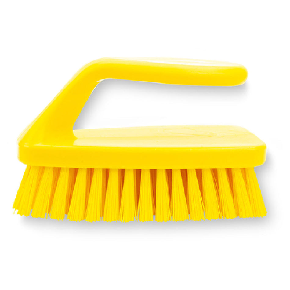 Carlisle 40024EC04 6 Inch Bake Pan Lip Brush Polyester Bristles Yellow Handle