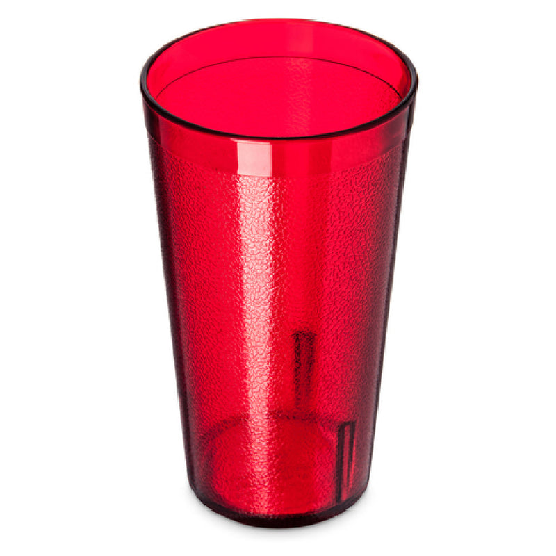 Carlisle 521610 16 Oz Tumbler Plastic Stackable BPA Free Ruby Textured