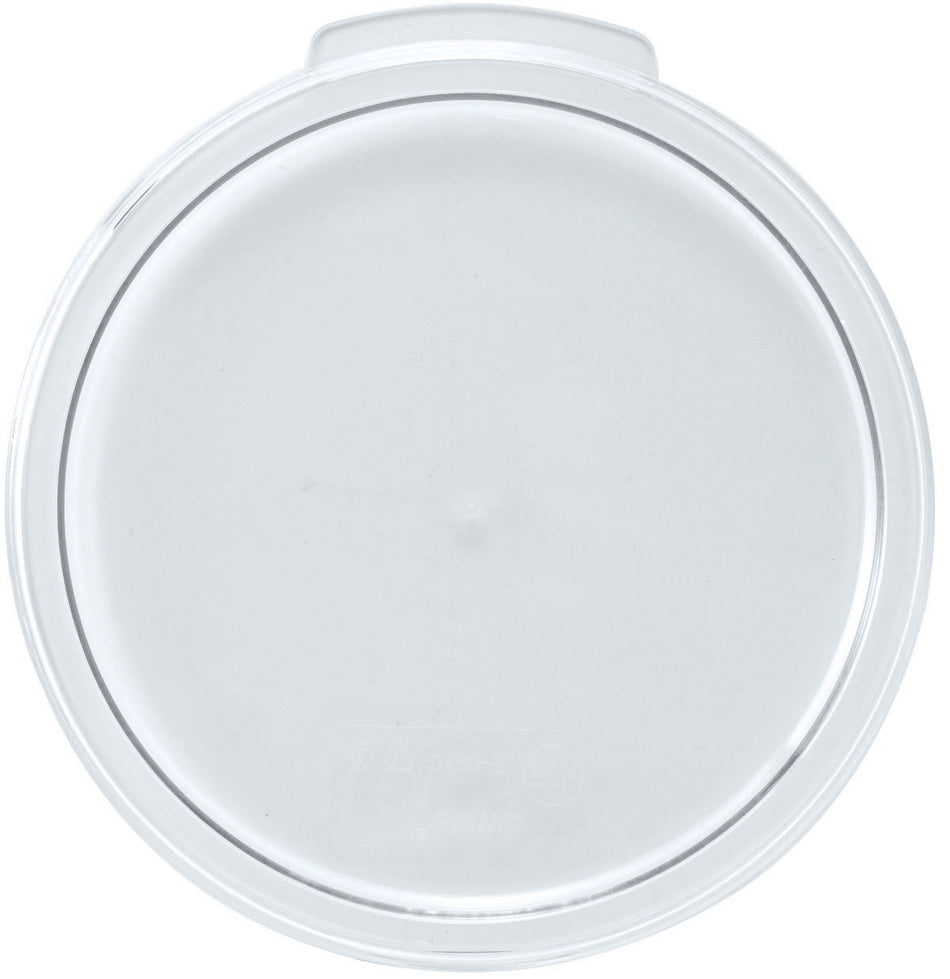 Winco PTRC-1C 1 Quart Round Cover Translucent Polypropylene