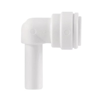 John Guest White Acetal Elbow 3/8" Stem OD x 3/8" Tube OD