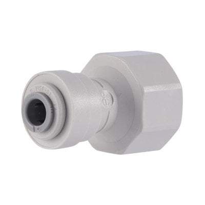 John Guest Gray Acetal Faucet Connector 3/8" Tube OD x 1/2" BSPP