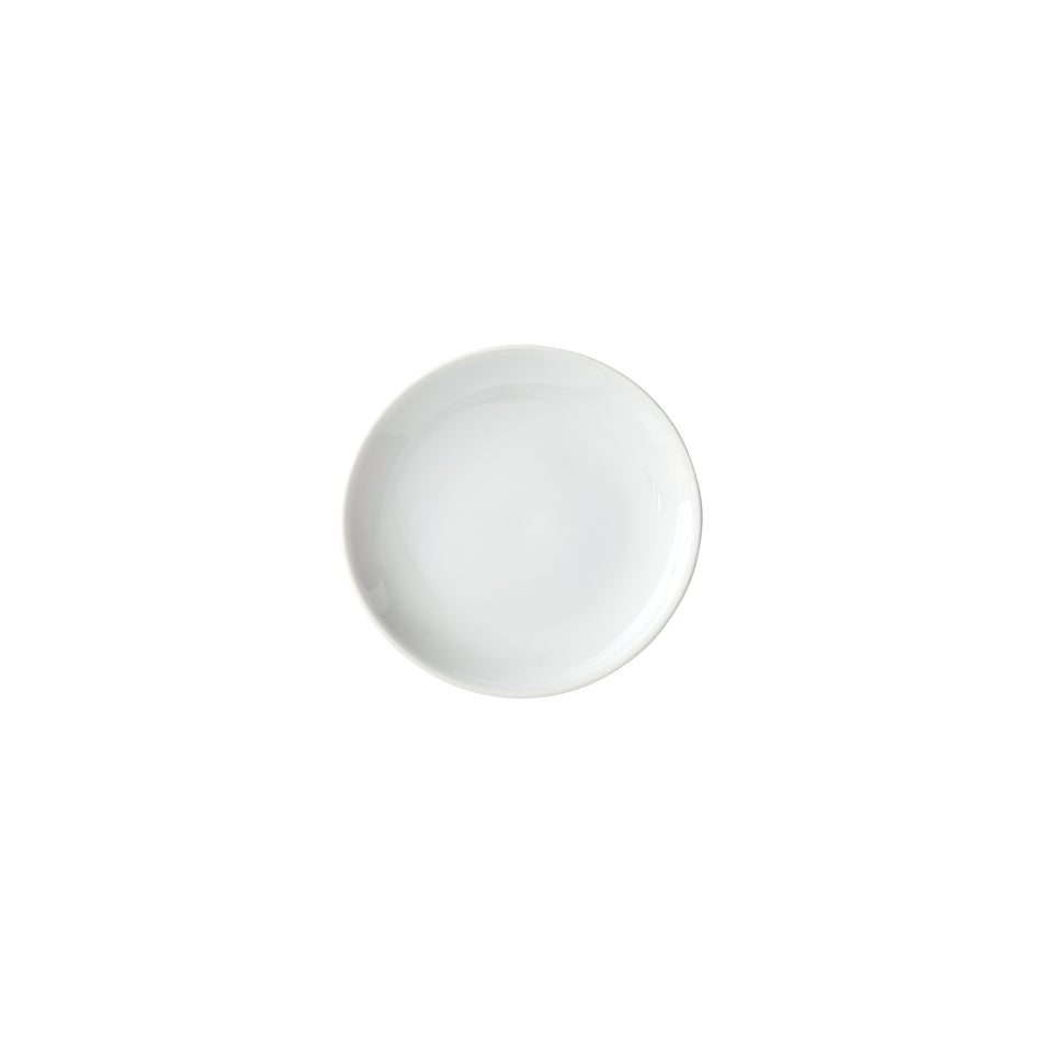 Winco OKP-6 Brechia Coupe Plate, 6" dia, White Porcelain, 36 Pieces/Case