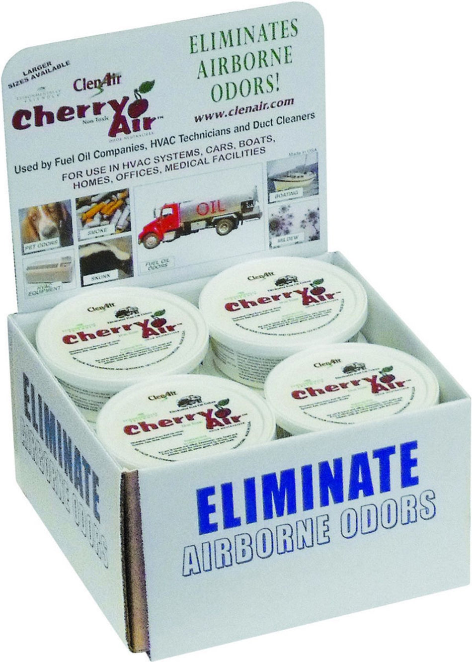 ClenAir by Nu-Calgon 61010, ClenAir CherryAir Odor Neutralizer 1/2 lb Tub, Mini tub