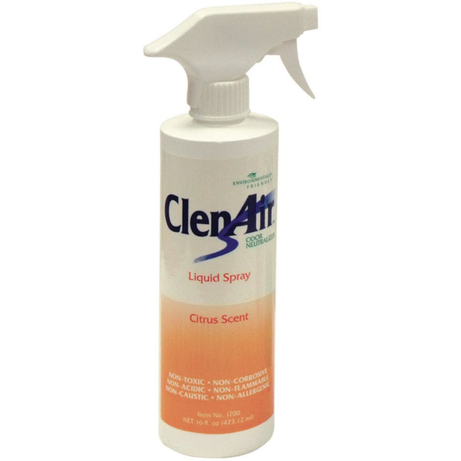 ClenAir by Nu-Calgon 61033, ClenAir Liquid Formula Citrus Spray 16 oz, 26 oz