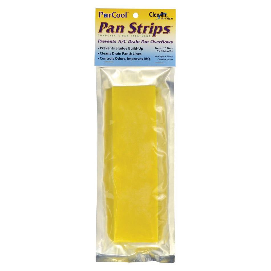 ClenAir by Nu-Calgon 61041, A/C Drain Sucker® PurCool Pan Strips - Treats 10 Tons, 6 1/2 in x 3 in x 1/2 in