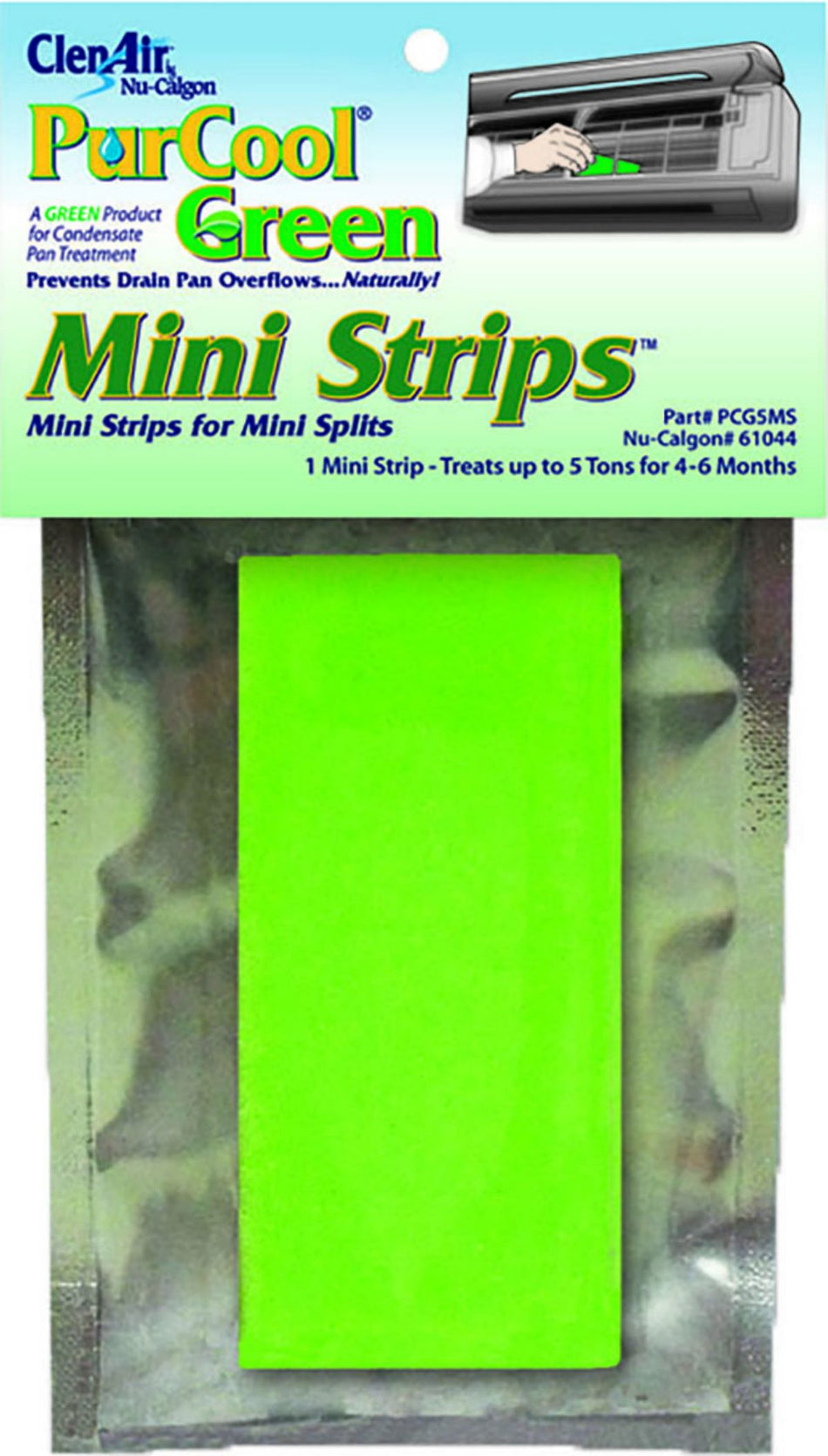 ClenAir by Nu-Calgon 61044, PurCool® Green Mini Strip