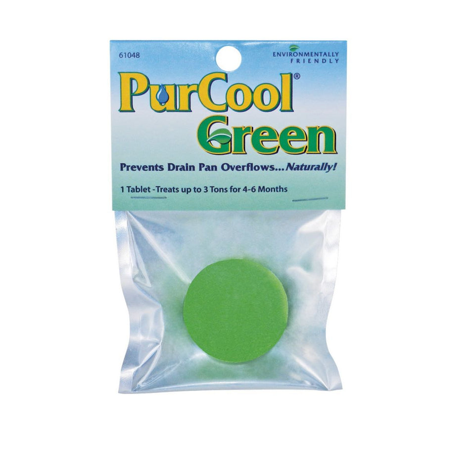 ClenAir by Nu-Calgon 61048, PurCool® Green Tablets, Condensate Pan Treatment, 3 Ton Tablet