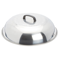 Winco 17-3/4" Stainless Steel Wok Cover with Handle - Mirror Finish