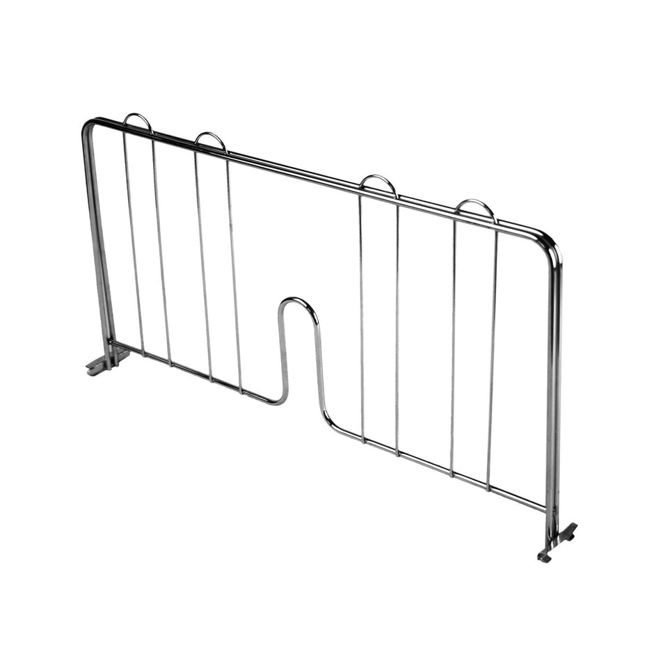 14" x 2-1/8" x 9-5/8", Pressure-Fit Shelf Divider, Chrome Plated Wire, 5 Years Limited Warranty, NSF