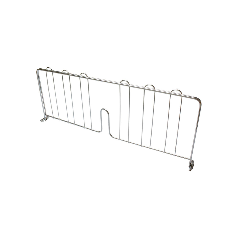 24" x 2-1/8" x 9-1/2", Pressure-Fit Shelf Divider, Chrome Plated Wire, 5 Years Limited Warranty, NSF