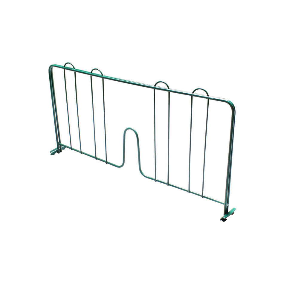 14" x 2-1/8" x 9-5/8", Pressure-Fit Shelf Divider, Green Epoxy Coated Iron Wire, 5 Years Limited Warranty, NSF
