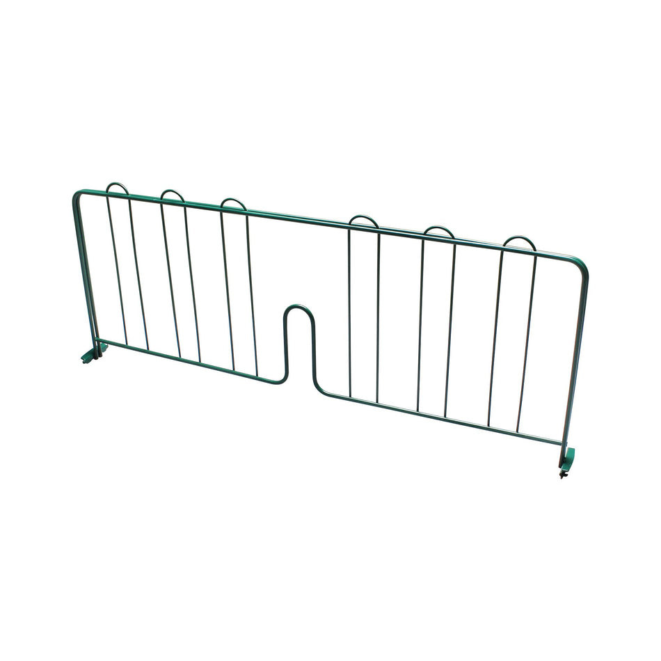 24" x 2-1/8" x 9-1/2", Pressure-Fit Shelf Divider, Green Epoxy Coated Iron Wire, 5 Years Limited Warranty, NSF