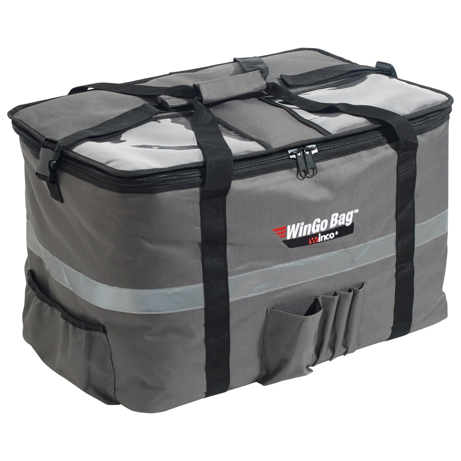 Winco BGCB-2314 23 Inch Waterproof Insulated Food Carrier with Pockets and Straps