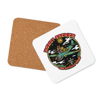 Cork-Back Coaster w/ Armadillo Military City Logo