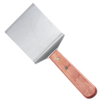 Winco TN46 4-1/8 Inch Blade Steak Burger Turner Wooden Handle Stainless Steel