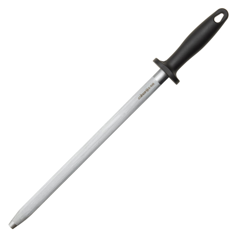 Winco K-54S 14 Inch Oval Premium Sharpening Steel Magnetic Polypropylene Handle