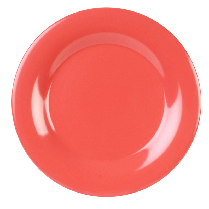Thunder Group CR006RD 6-1/2 Inch Diameter Plate Break-Resistant Melamine Orange