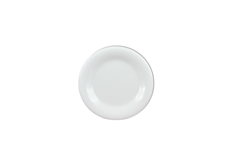Thunder Group CR006W 6-1/2 Inch Diameter Round Plate Break-Resistant Melamine White