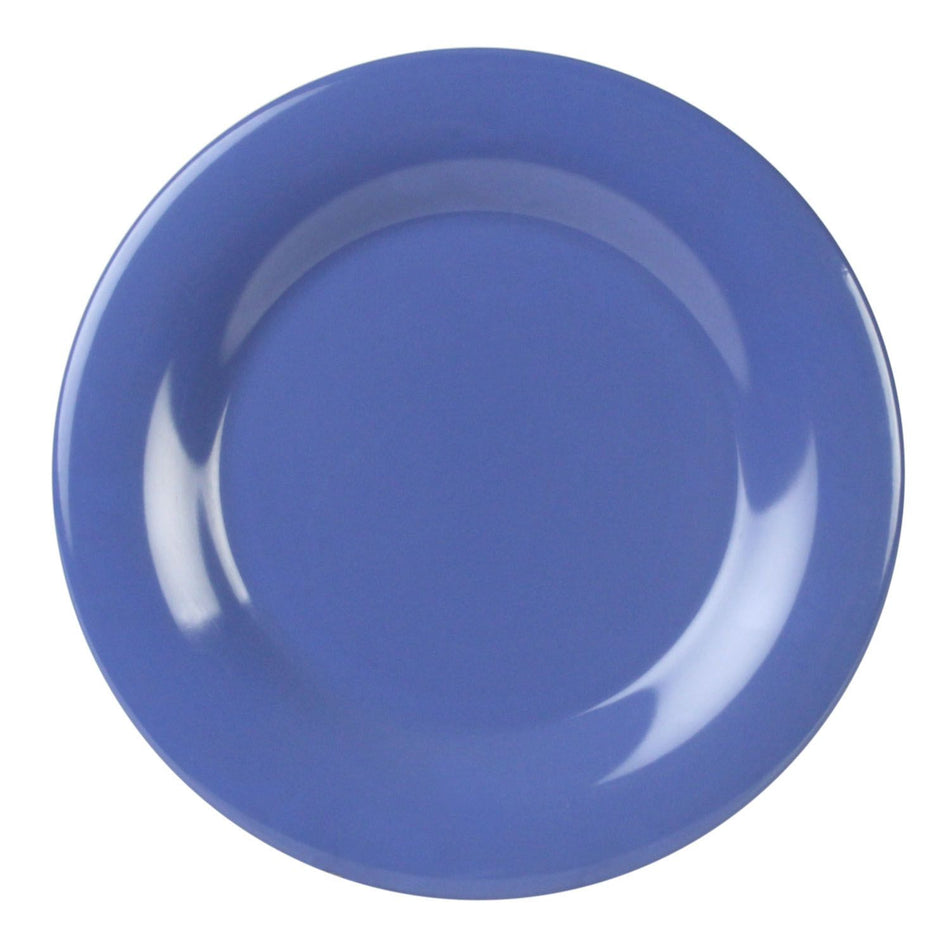 12 Pack 10-1/2" Diameter x 7/8" Height, Wide Rim Plate, Purple Color, Melamine, BPA Free, Dishwasher Safe, Break-Resistant, Shatter-Resistant, No Microwave, No Oven, NSF