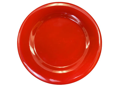Thunder Group CR010PR 10-1/2 Inch Round Plate Break-Resistant BPA Free Red Melamine