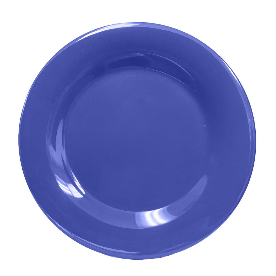 12 Pack 11-3/4" Diameter x 1" Height, Wide Rim Plate, Purple Color, Melamine, BPA Free, Dishwasher Safe, Break-Resistant, Shatter-Resistant, No Microwave, No Oven, NSF