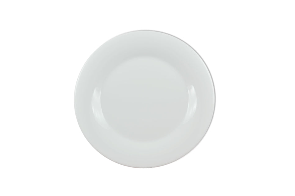 12 Pack 11-3/4" Diameter x 1" Height, Wide Rim Plate, White Color, Melamine, BPA Free, Dishwasher Safe, Break-Resistant, Shatter-Resistant, No Microwave, No Oven, NSF