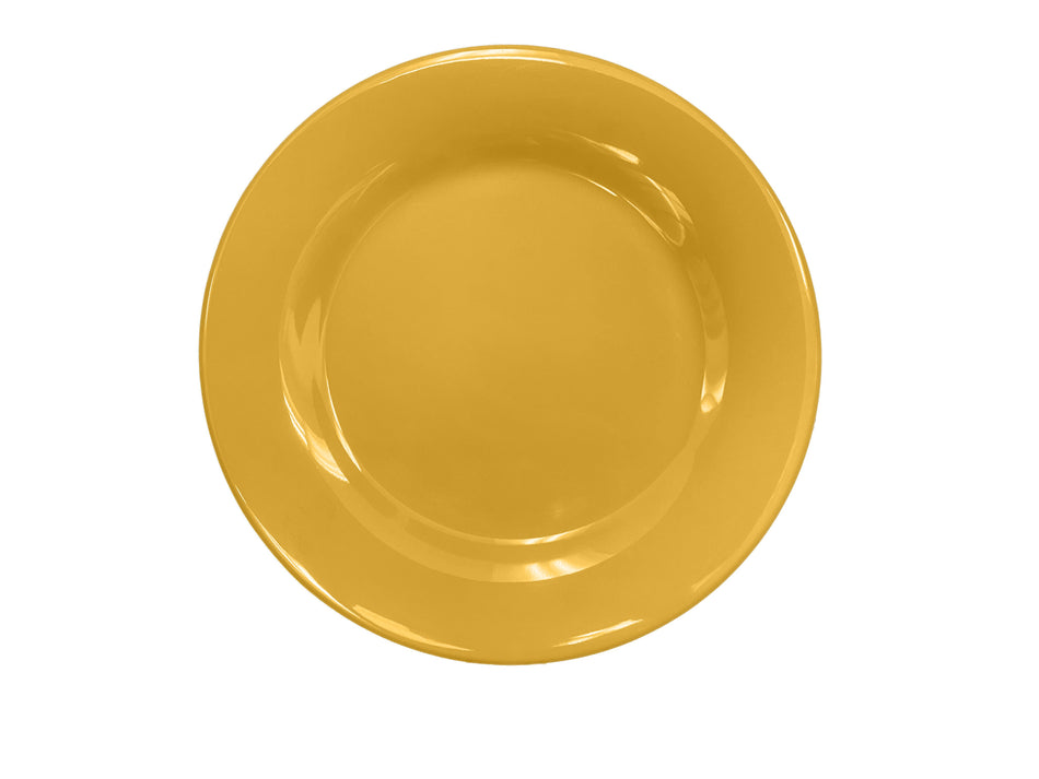 12 Pack 11-3/4" Diameter x 1" Height, Wide Rim Plate, Yellow Color, Melamine, BPA Free, Dishwasher Safe, Break-Resistant, Shatter-Resistant, No Microwave, No Oven, NSF