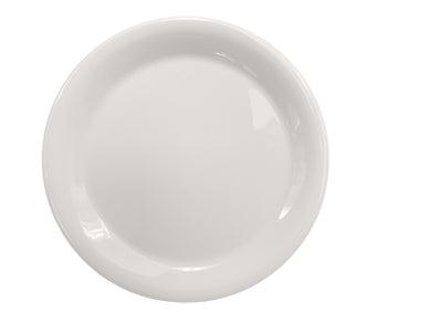 Thunder Group CR109V 9 Inch Diameter Round Plate Break-resistant Ivory Melamine