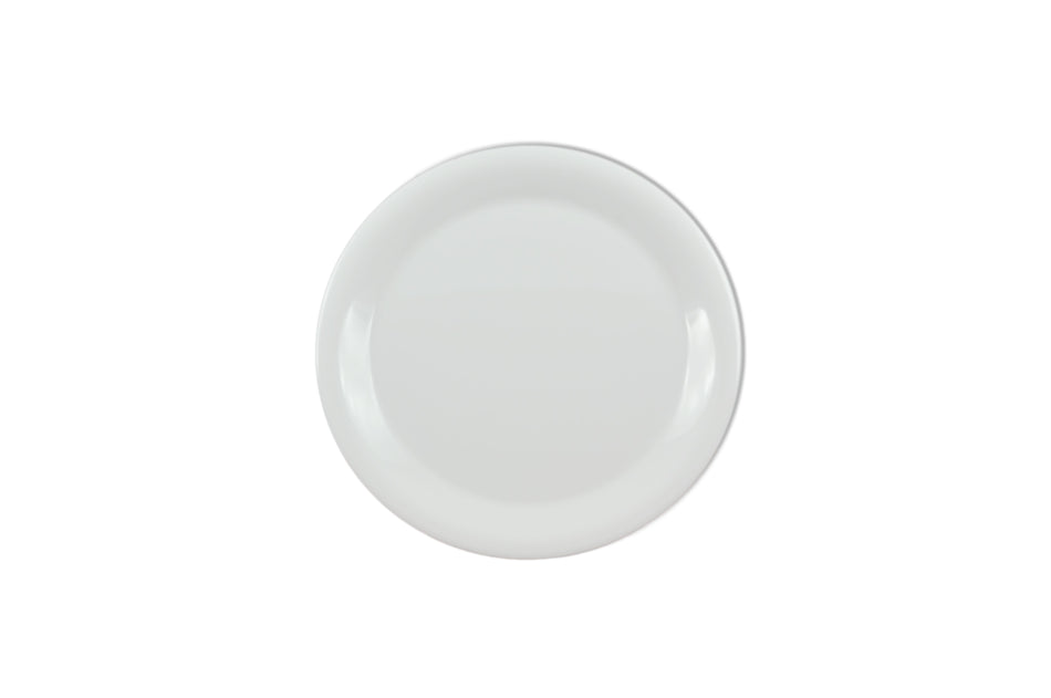 12 Pack 9" Diameter x 3/4" Height, Narrow Rim Plate, White Color, Melamine, BPA Free, Dishwasher Safe, Break-Resistant, Shatter-Resistant, No Microwave, No Oven, NSF